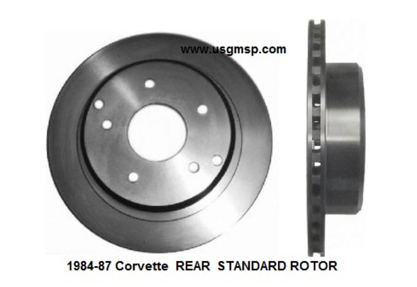 Disc Rotor: 84-87 Corvette Rear (ea)